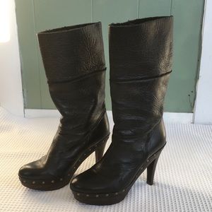 Beautiful leather heeled boots